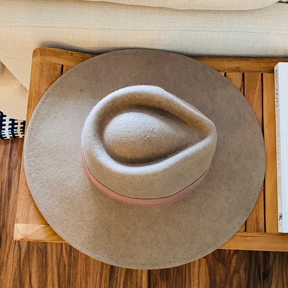 BRIXTON Structured Fedora Rancher Hat 100% Wool Can Be UNISEX Size M - Picture 3 of 9